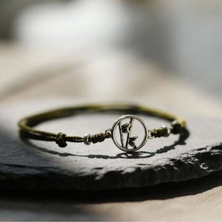 Buddha Gift 925 Sterling Silver Bamboo Luck String Bracelet
