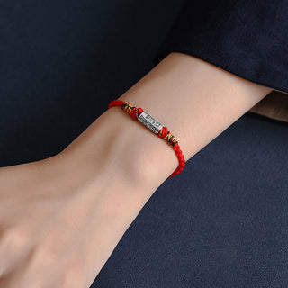 Buddha Gift Handcrafted 925 Sterling Silver Everything Goes Well Design Protection Strength Bracelet Anklet