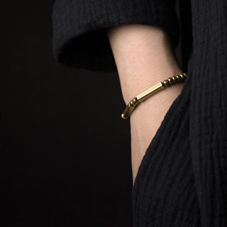 Buddha Gift Tibetan Simple Design Copper Wealth Luck Bracelet