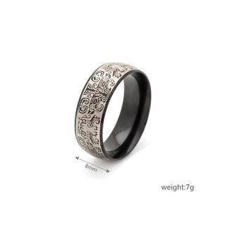 Buddha Gift Lucky Mythological Creature Taotie Wealth Titanium Steel Ring