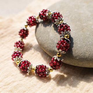 Buddha Gift Natural Garnet Healing Bracelet
