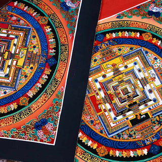 Buddha Gift Tibetan Handmade Thangka Mandala Painting Blind Box Random Color Pattern