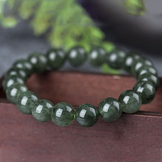 Buddha Gift Natural Green Crystal Blessing Wealth Bracelet