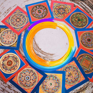 Buddha Gift Tibetan Handmade Thangka Painting Blessing Thangka Blind Box Random Color Pattern