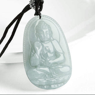 Buddha Gift Chinese Zodiac Natal Buddha Jade Wealth Prosperity Necklace Pendant