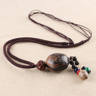 Buddha Gift Bodhi Seed Lotus Wisdom Harmony Necklace Pendant