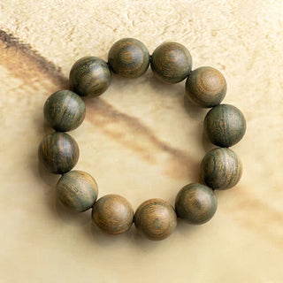 Buddha Gift Tibetan Green Sandalwood Soothing Cure Bracelet