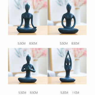 Buddha Gift Abstract Yoga Meditation Exercise Ceramics Spiritual Figurine Sculpture Decoration
