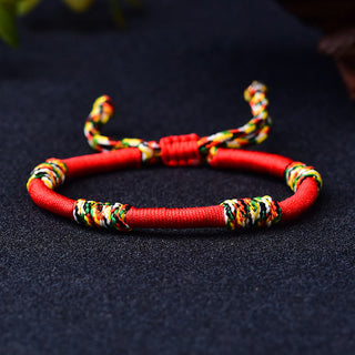 Buddha Gift Tibetan Handmade Colorful King Kong Knot Lucky Protection Braid String Bracelet