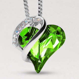 Buddha Gift Love Heart Birthstone Healing Energy Necklace Pendant