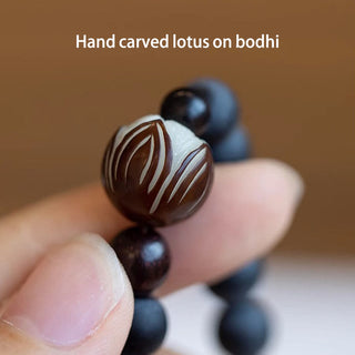 Buddha Gift Tibetan Double Layer Cypress Bodhi Lotus Healing Bracelet