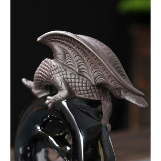 Buddha Gift Nordic Pterosaur Dragon Ceramic Backflow Smoke Fountain Protection Healing Incense Burner Decoration