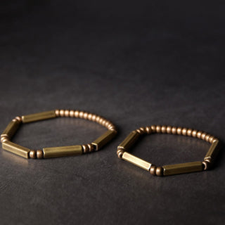 Buddha Gift Tibetan Simple Design Copper Wealth Luck Bracelet