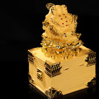 Buddha Gift Feng Shui Money Frog Statue Luck Wealth Decoration