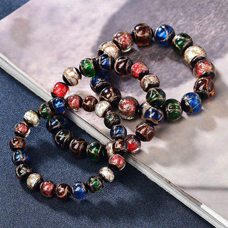 Buddha Gift Colorful Liuli Glass Bead Luck Bracelet