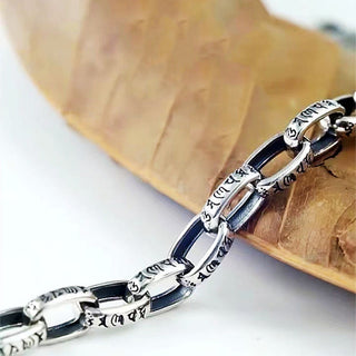 Buddha Gift Om Mani Padme Hum Double Dorje Copper Engraved Wisdom Bracelet