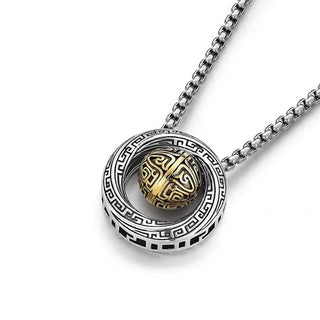 Buddha Gift Mobius Lucky Bead Copper Wealth Necklace Pendant