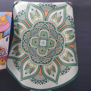 Buddha Gift Tibetan Lotus Mandala Enlightenment Foldable Natural Rubber Yoga Mat Decoration