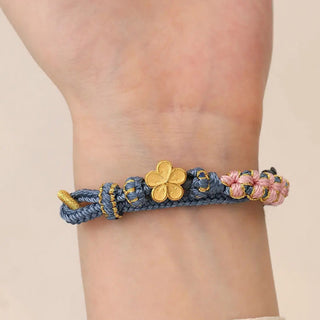 Buddha Gift Peach Blossom Design Wealth String Bracelet