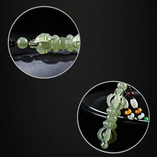 Buddha Gift Tibetan Natural Hetian Cyan Jade White Jade Dorje Vajra Engraved Success Necklace Pendant