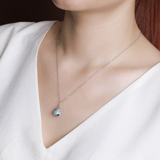 Buddha Gift 999 Sterling Silver Om Mani Padme Hum Engraved Gourd Design Wisdom Necklace Pendant