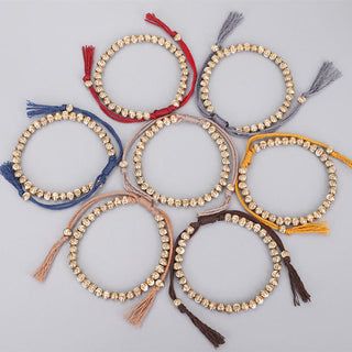 Buddha Gift Tibetan Handmade Copper Bead Luck String Bracelet