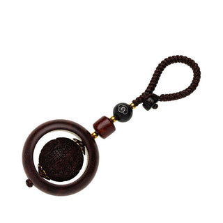 Buddha Gift Tibetan Small Leaf Red Sandalwood Ebony Luck Protection Rotation Decoration