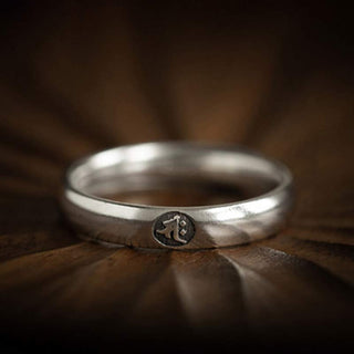 Buddha Gift 925 Sterling Silver Chinese Zodiac Natal Buddha Blessing Couple Ring