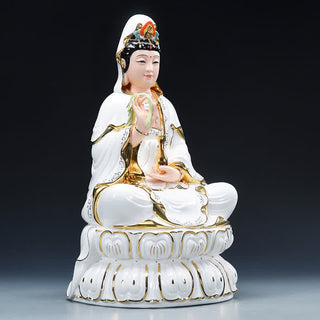 Buddha Gift Chenrezig Bodhisattva Avalokitesvara Success Ceramic Statue Home Decoration