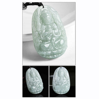 Buddha Gift Chinese Zodiac Natal Buddha Jade Wealth Prosperity Necklace Pendant