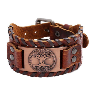 Buddha Gift Lucky Tree Of Life Balance Leather Bracelet