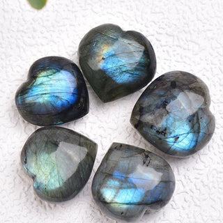 Buddha Gift Labradorite Love Heart Support Necklace Pendant