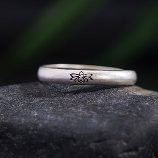Buddha Gift 925 Sterling Silver Lotus Flower Enlightenment Ring