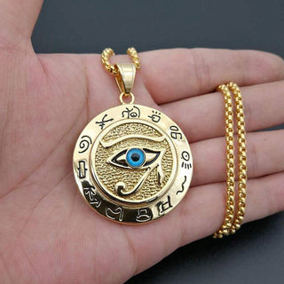 Buddha Gift Eye of Horus Protection Necklace Pendant