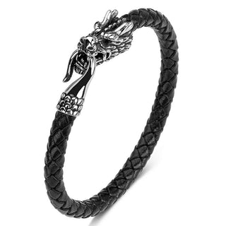 Buddha Gift Dragon Titanium Steel Protection Luck Bracelet
