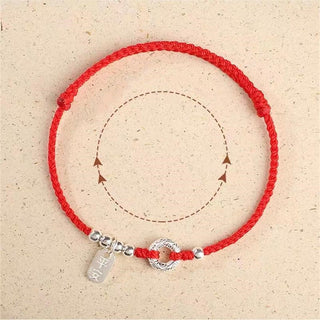 Buddha Gift 925 Sterling Silver Auspicious Clouds Peace Buckle Safe And Sound Bracelet Anklet