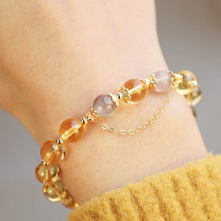 Buddha Gift Blessed Moon Citrine Abundant Energy Bracelet