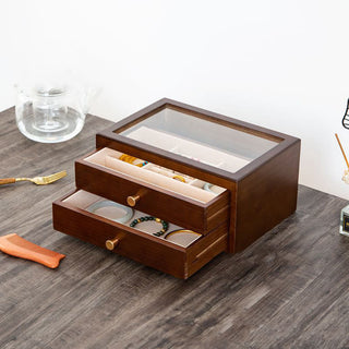 Buddha Gift Retro Solid Wood Jewelry Box Jewelry Storage Box With Drawer