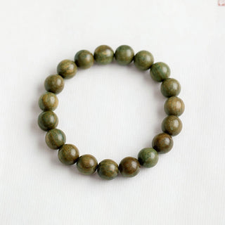 Buddha Gift Tibetan Green Sandalwood Soothing Cure Bracelet
