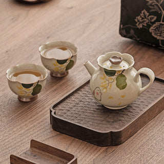 Buddha Gift Hand Painted Small Osmanthus Rabbit Ceramic Teacup Kung Fu Tea Cup 40ml