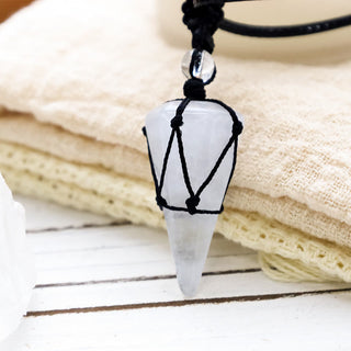 Buddha Gift Natural Stone Pointed Pendant Necklace