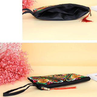 Buddha Gift Dragon Butterfly Cosmos Flower Embroidery Wallet Shopping Purse