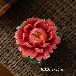 Buddha Gift Tibetan Lotus Blessing Ceramic Stick Incense Burner Decoration