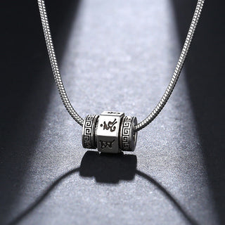 Buddha Gift Tibetan Om Mani Padme Hum Peace Necklace Rotatable Pendant