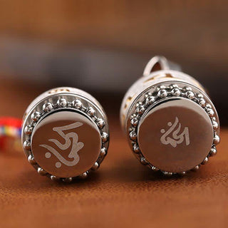 Buddha Gift Tibet Om Mani Padme Hum Shurangama Mantra Titanium Steel Wisdom Amulet Necklace Pendant