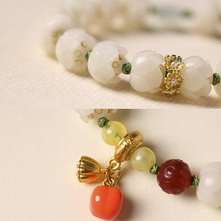 Buddha Gift Natural Bodhi Seed Lotus Pumpkin Bead Peace Harmony Bracelet