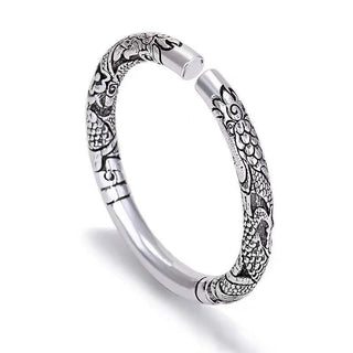 Buddha Gift Dragon Auspicious Clouds Luck Protection Bracelet Adjustable Bangle