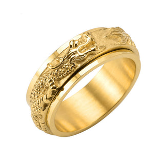 Buddha Gift Dragon Titanium Steel Stimulation Rotatable Ring (Extra 30% Off | USE CODE: FS30)