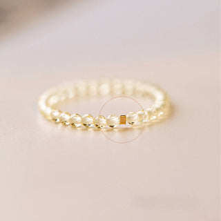 Buddha Gift Natural Citrine Happiness Prosperity Ring