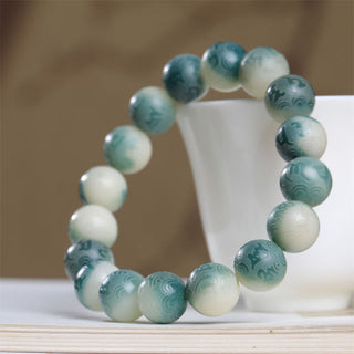 Buddha Gift Bodhi Seed Om Mani Padme Hum Engraved Keep Away Evil Spirits Bracelet